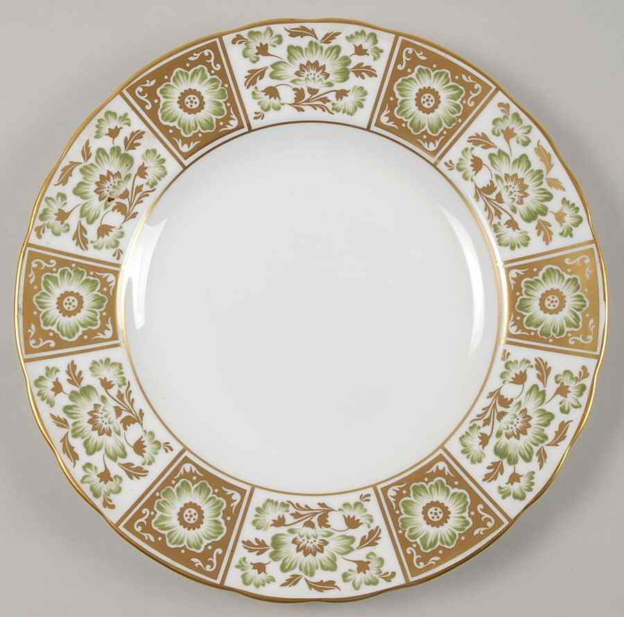 Derby Panel Green Luncheon Plate by Royal Crown Derby-1