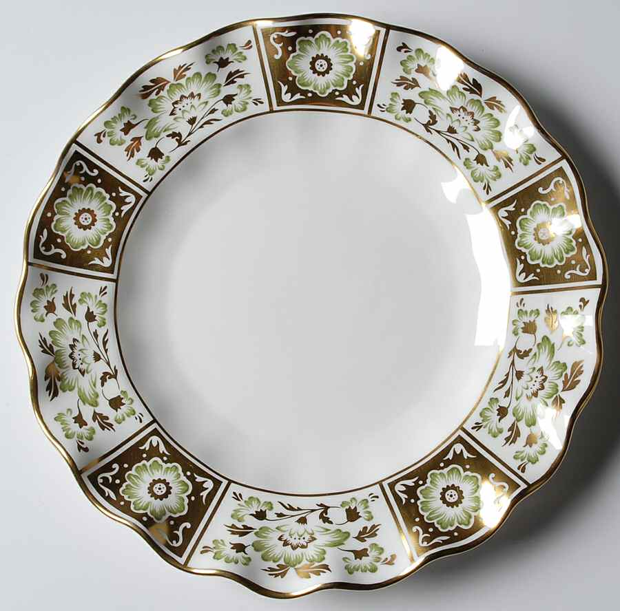 Derby Panel Green Sheffield Dessert Plate by Royal Crown Derby-1