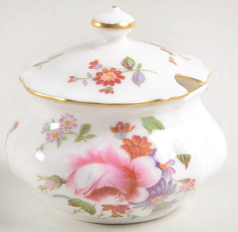 Derby Posies Mustard Jar & Lid by Royal Crown Derby-1