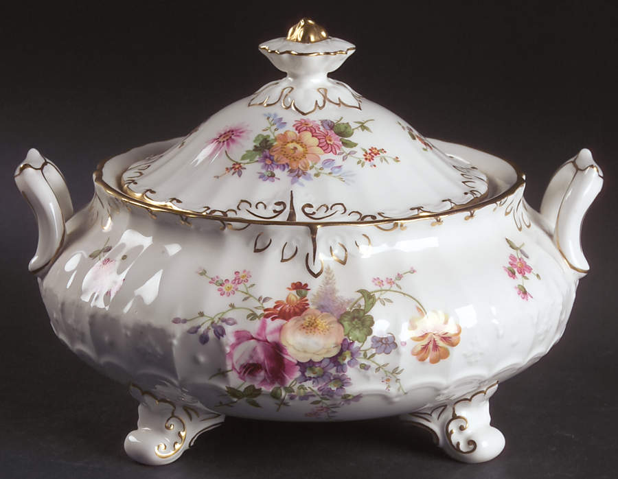Derby Posies Round Covered Vegetable by Royal Crown Derby-1