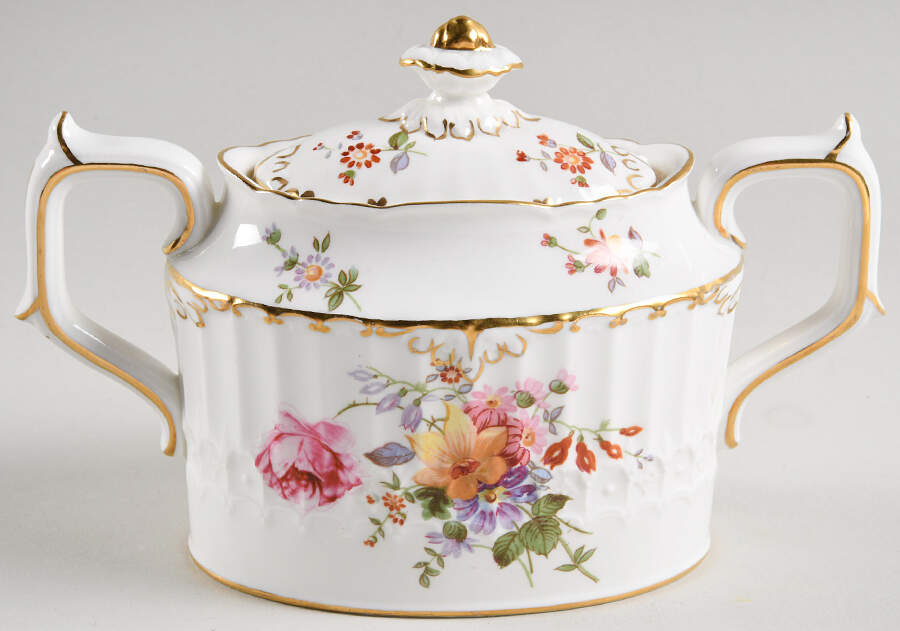 Derby Posies Sugar Bowl & Lid by Royal Crown Derby-1