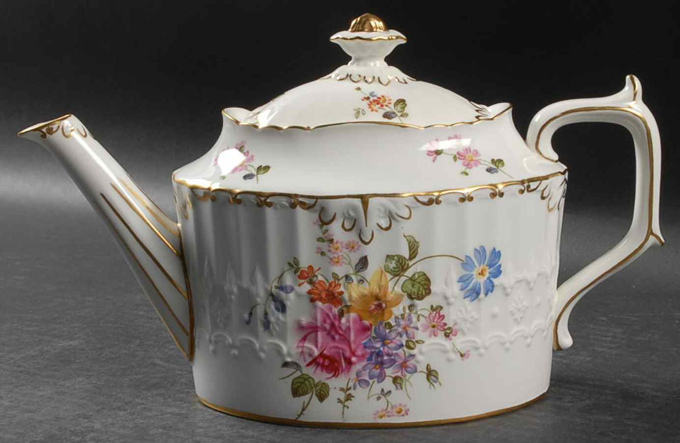 Derby Posies Mini Teapot & Lid by Royal Crown Derby-1