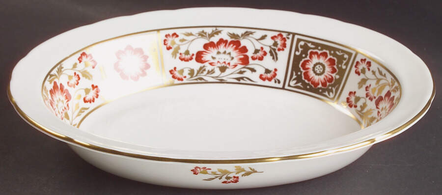 Derby Panel Red 9" Oval Vegetable Bowl by Royal Crown Derby-1
