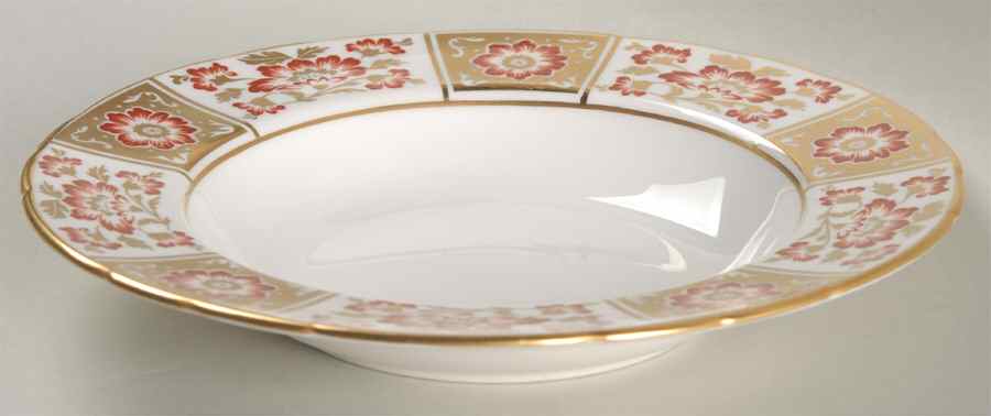 Derby Panel Red Rim Soup Bowl by Royal Crown Derby-1
