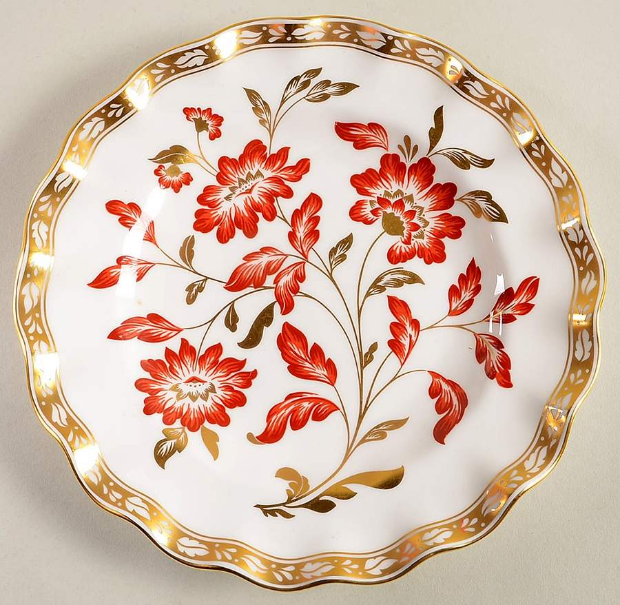 Derby Panel Red Sheffield Dessert Plate by Royal Crown Derby-1