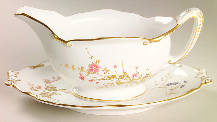 Devonshire Gravy Boat & Underplate by Royal Crown Derby-1