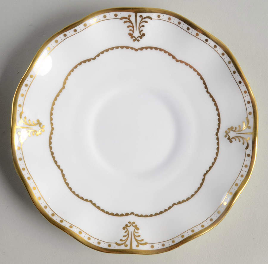 Elizabeth (Gold Trim) Saucer by Royal Crown Derby-1