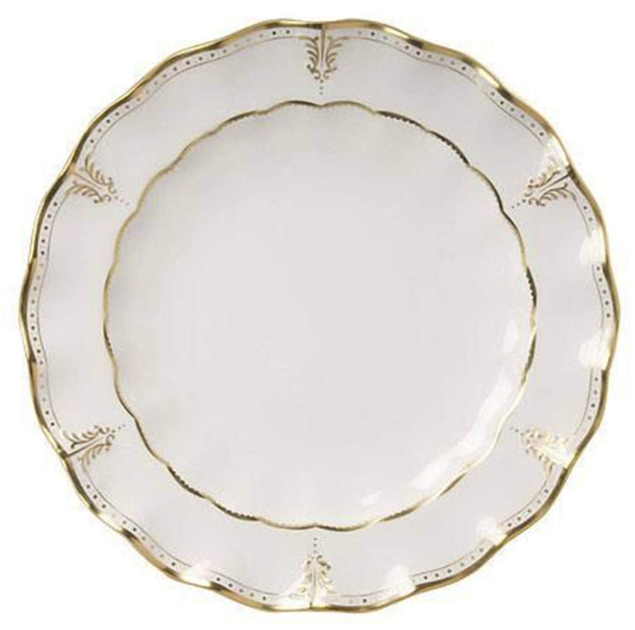 Elizabeth (Gold Trim) 12" Chop Plate (Round Platter) by Royal Crown Derby-1