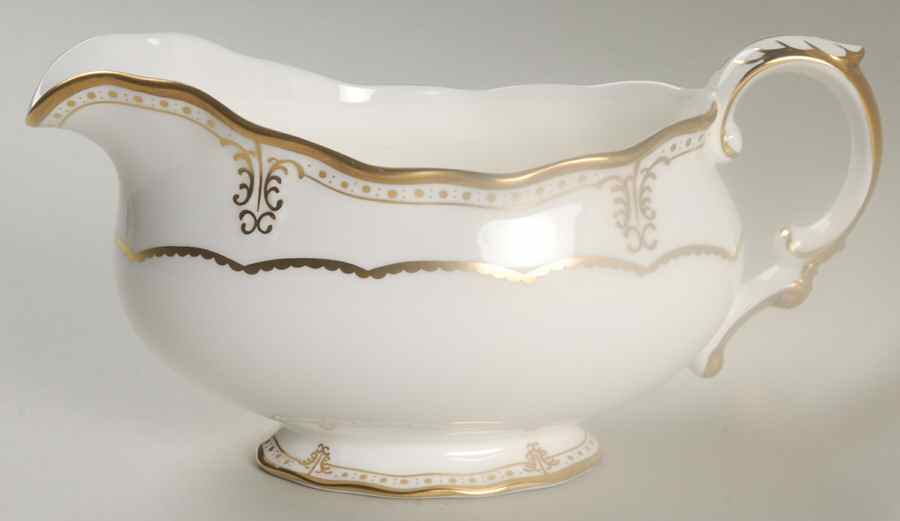 Elizabeth (Gold Trim) Gravy Boat by Royal Crown Derby-1