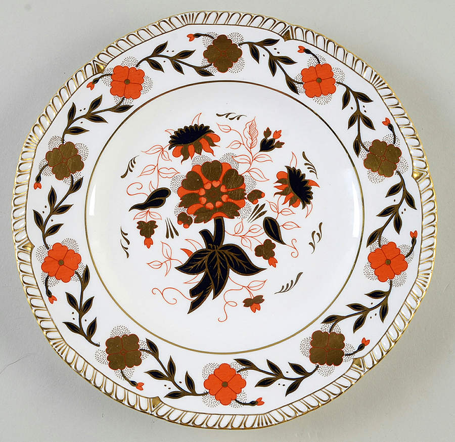 Gadroon Rose Dinner Plate by Royal Crown Derby-1