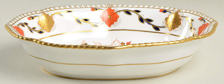 Gadroon Rose 9" Oval Vegetable Bowl by Royal Crown Derby-1