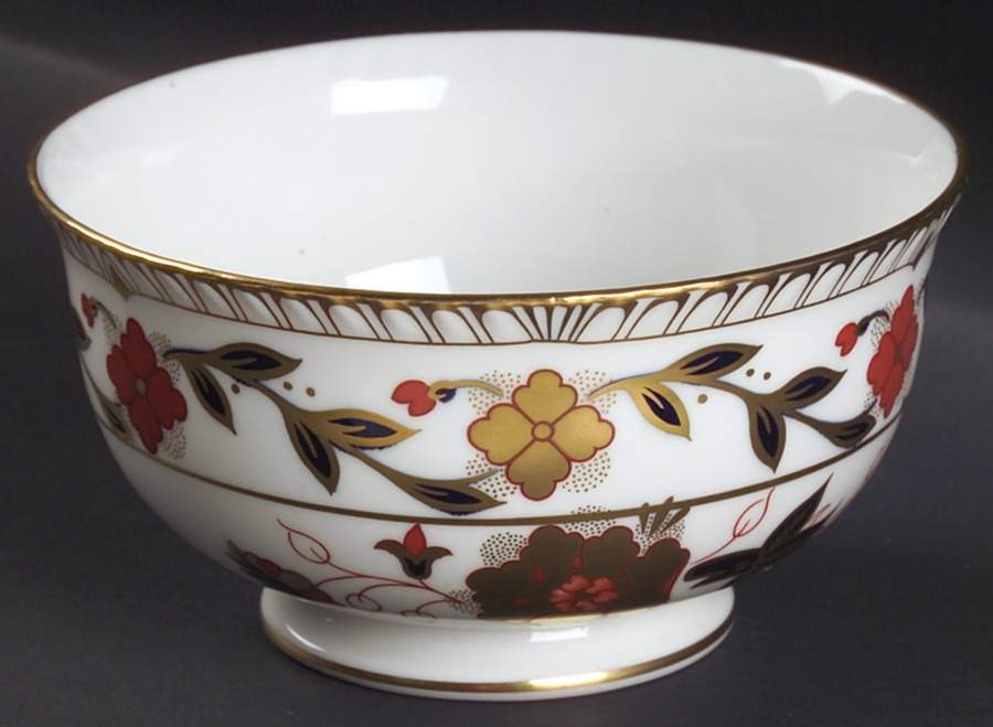 Gadroon Rose Open Sugar Bowl by Royal Crown Derby-1