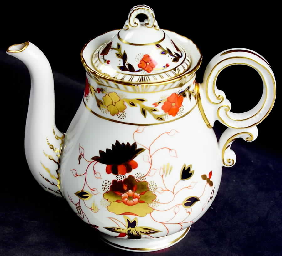 Gadroon Rose Coffee Pot & Lid by Royal Crown Derby-1