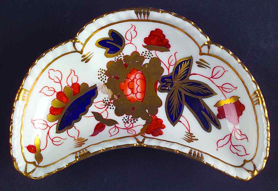 Gadroon Rose Crescent Tray by Royal Crown Derby-1