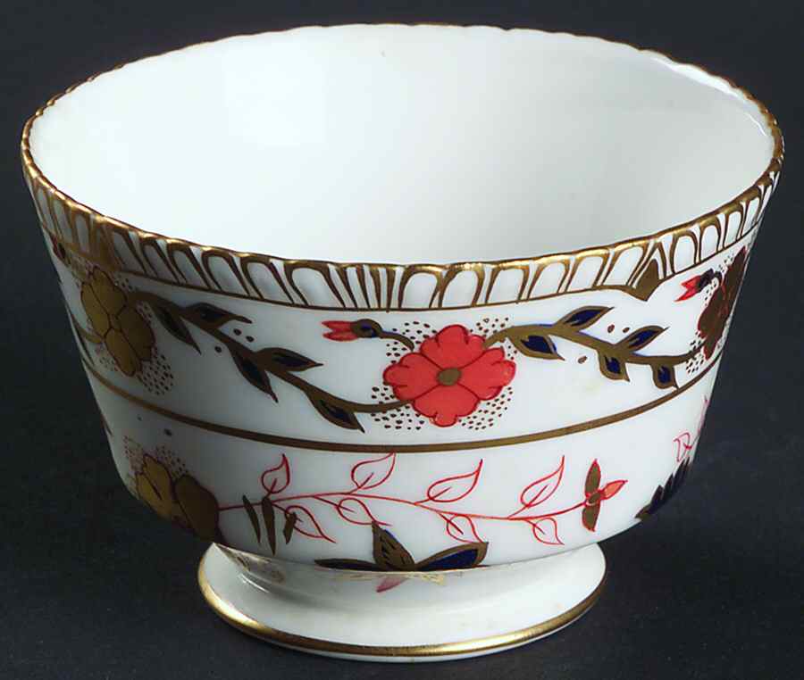 Gadroon Rose Open Sugar Bowl by Royal Crown Derby-1