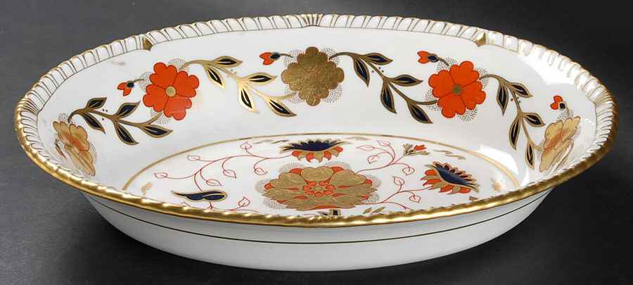 Gadroon Rose 10" Oval Vegetable Bowl by Royal Crown Derby-1