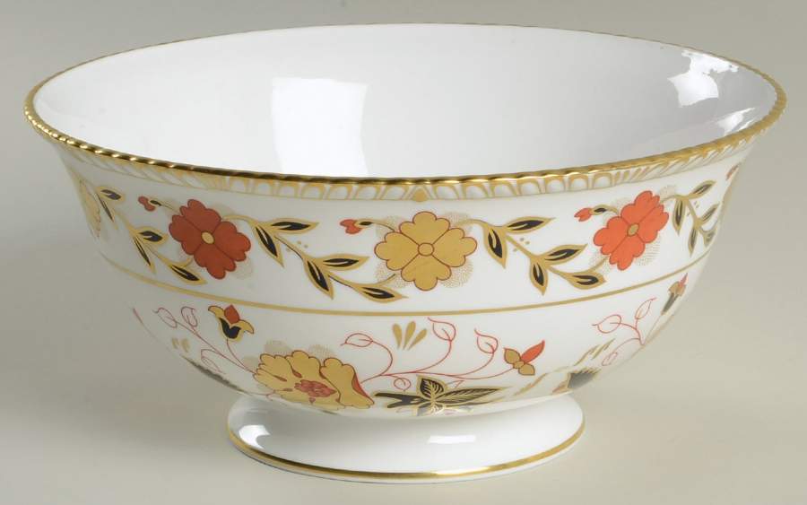 Gadroon Rose 9" Salad Serving Bowl by Royal Crown Derby-1