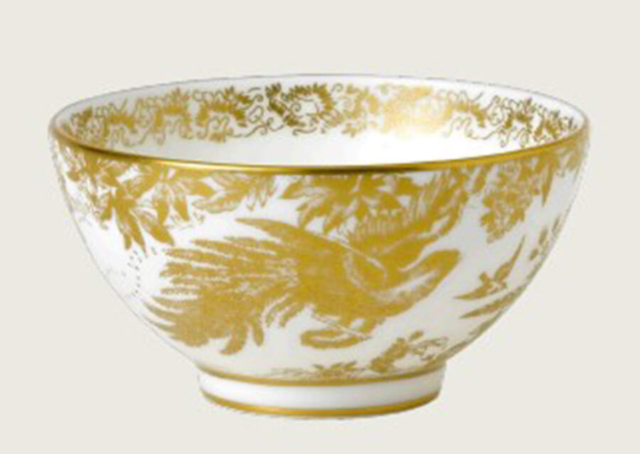 Gold Aves Rice Bowl by Royal Crown Derby-1