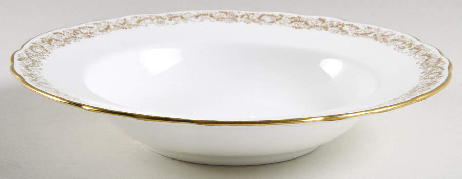 Gold Aves Rim Soup Bowl by Royal Crown Derby-1