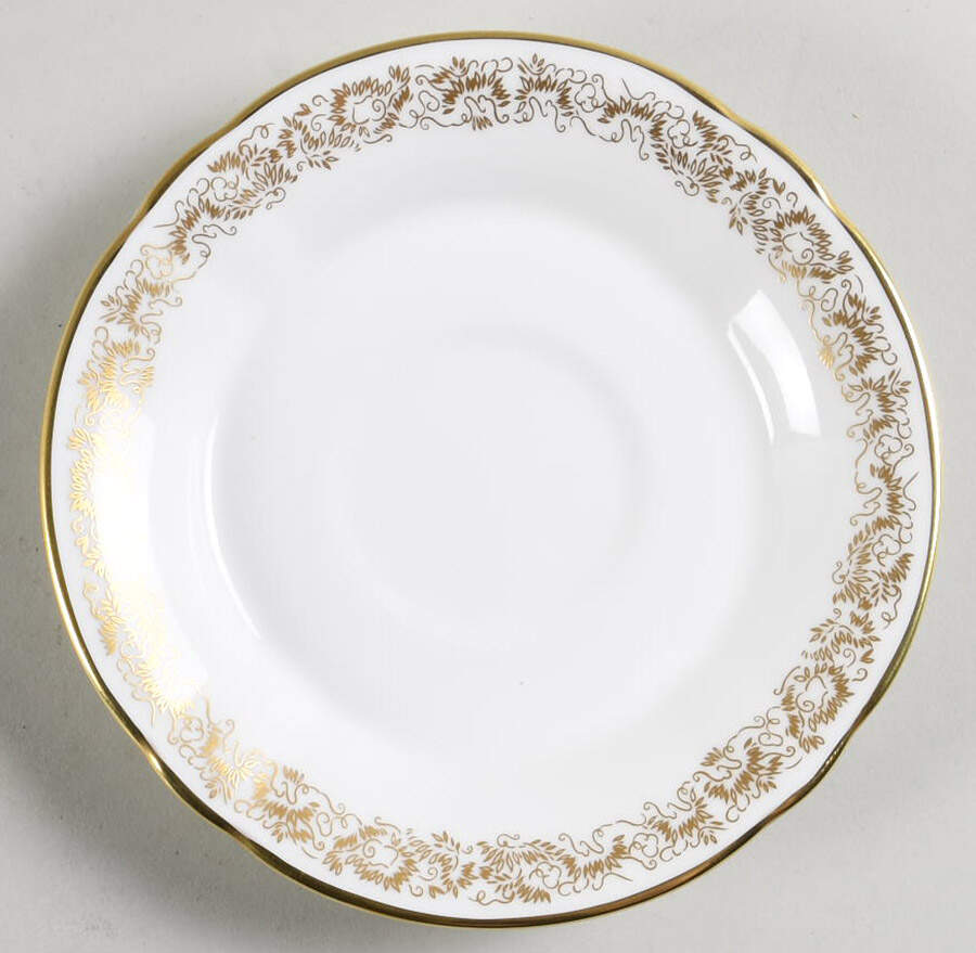 Gold Aves Saucer for Footed Cup by Royal Crown Derby-1