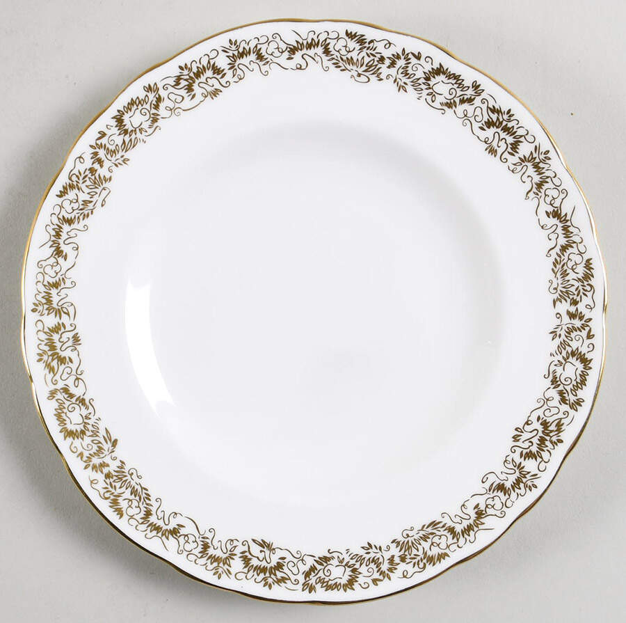 Gold Aves Bread & Butter Plate by Royal Crown Derby-1