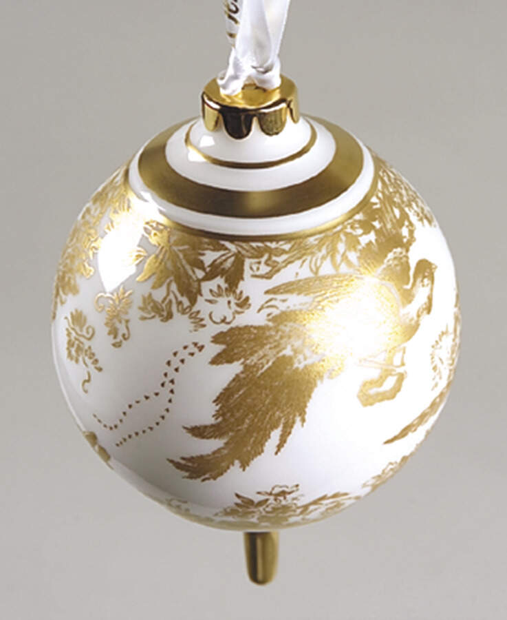 Gold Aves Round Ornament by Royal Crown Derby-1