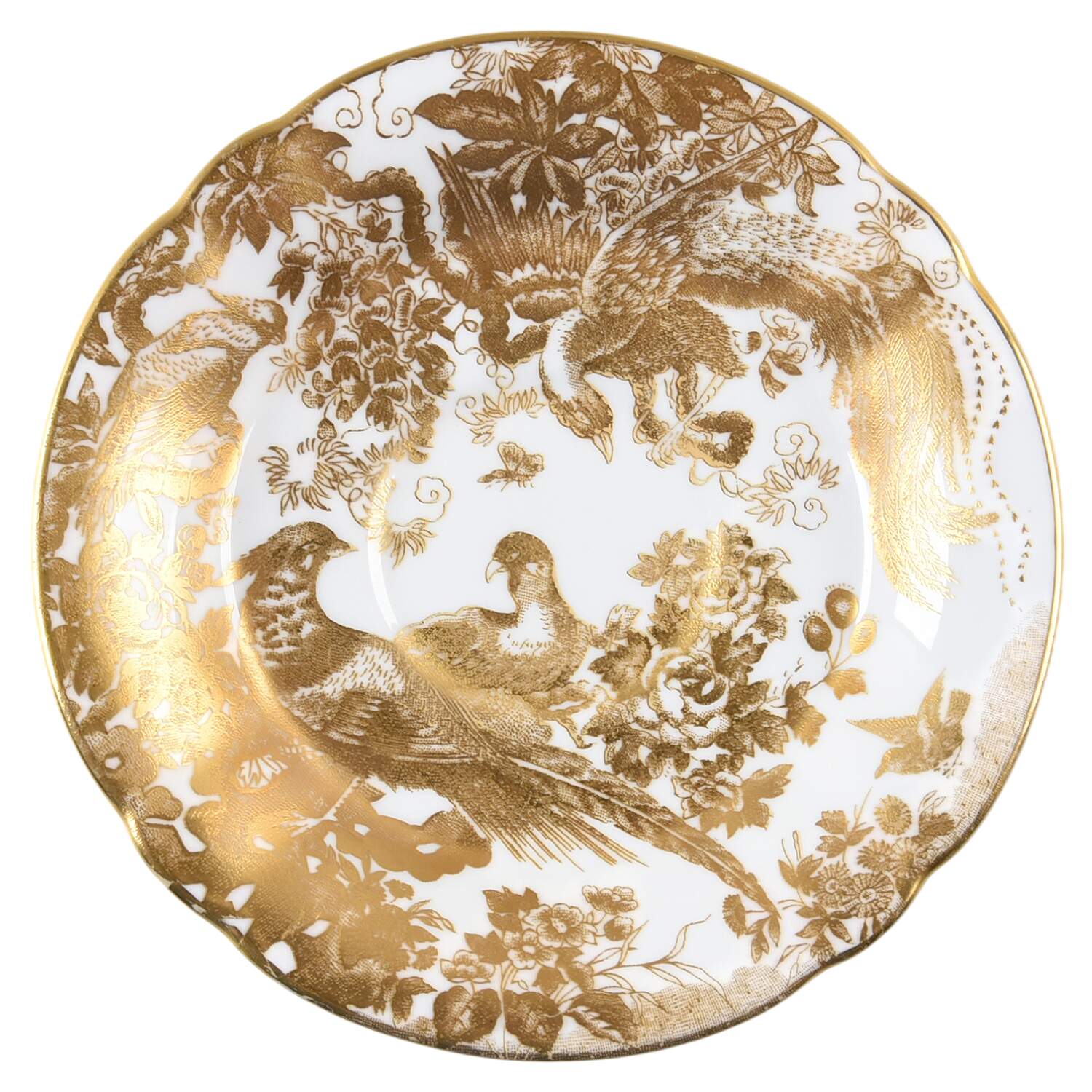 Gold Aves Saucer by Royal Crown Derby-1