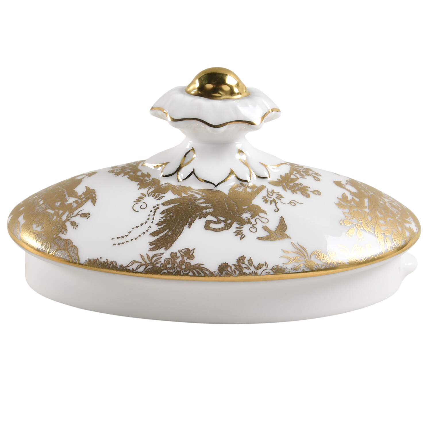 Gold Aves Lid for Teapot by Royal Crown Derby-1