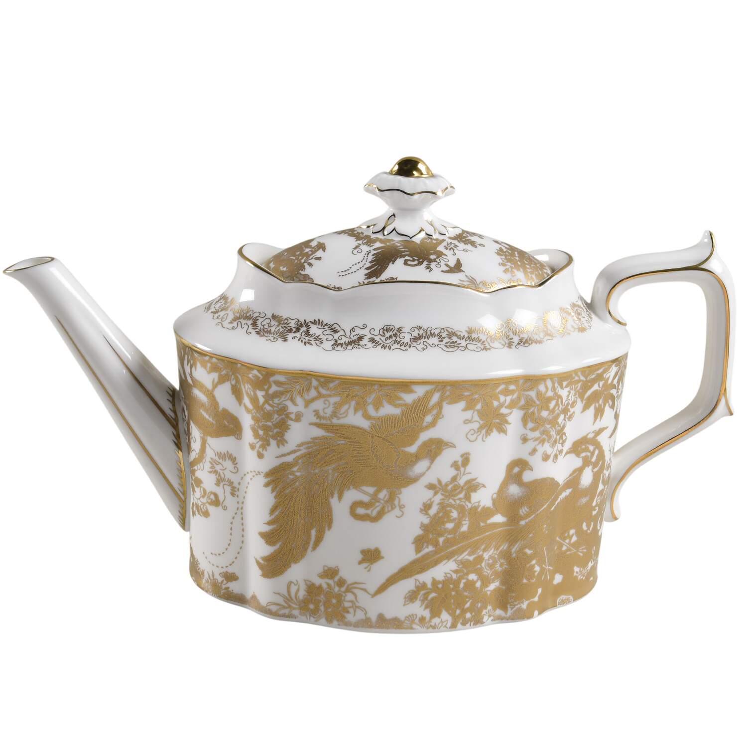 Gold Aves Teapot & Lid by Royal Crown Derby-1