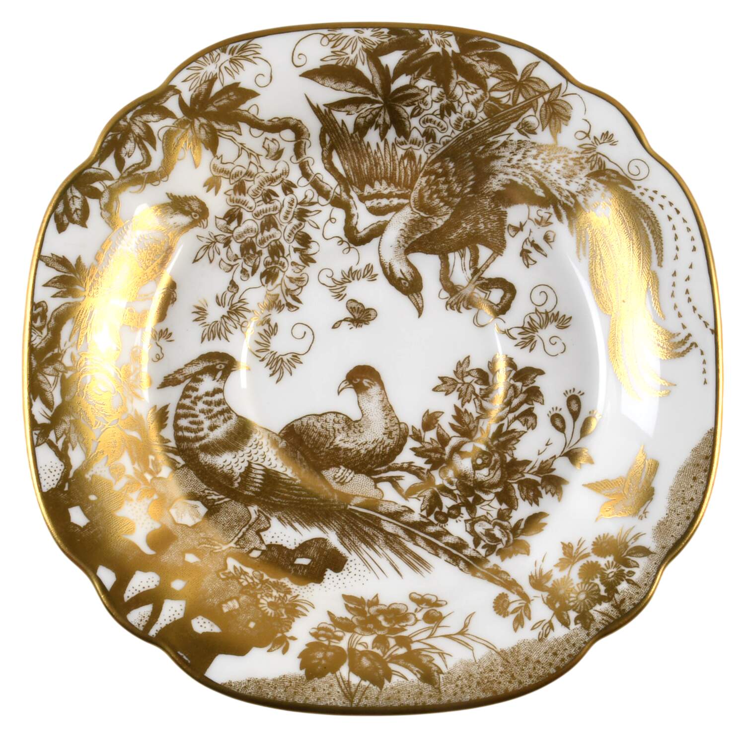 Gold Aves Saucer for Breakfast Cup by Royal Crown Derby-1