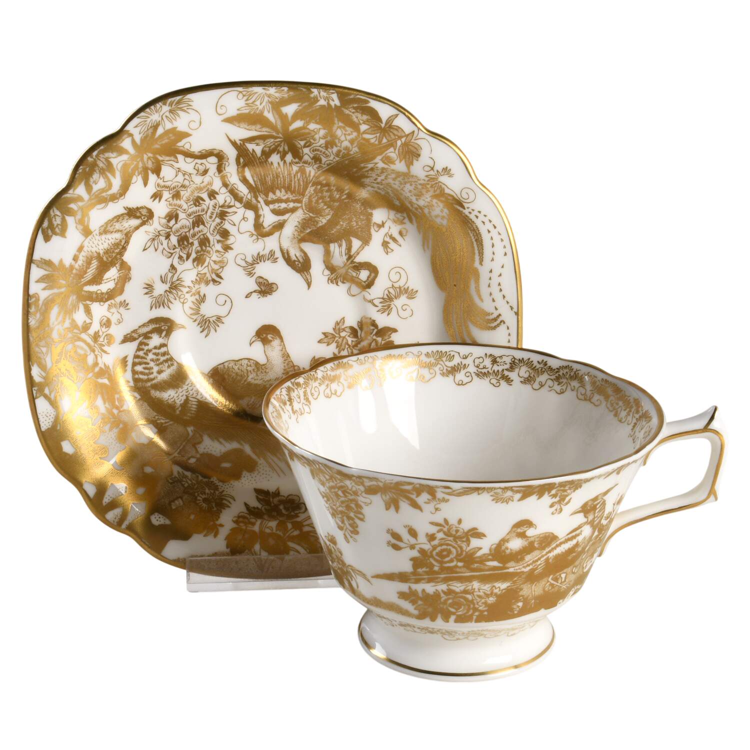 Gold Aves Breakfast Cup & Saucer Set by Royal Crown Derby-1