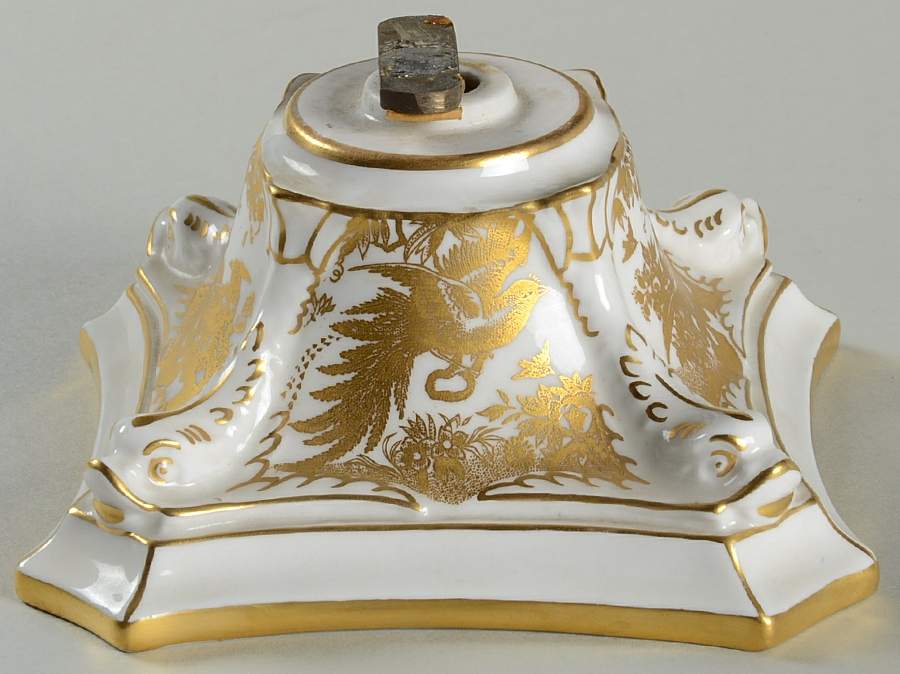 Gold Aves Base for Large Dolphin Bowl by Royal Crown Derby-1