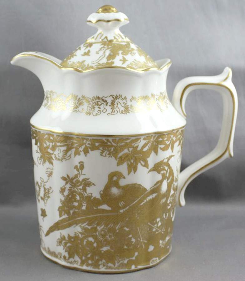 Gold Aves Hot Water Jug & Lid by Royal Crown Derby-1