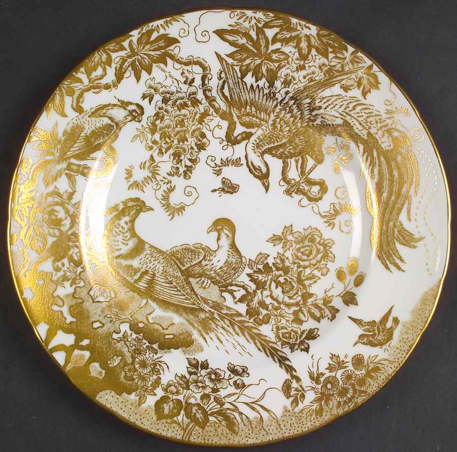 Gold Aves Salad Plate by Royal Crown Derby-1