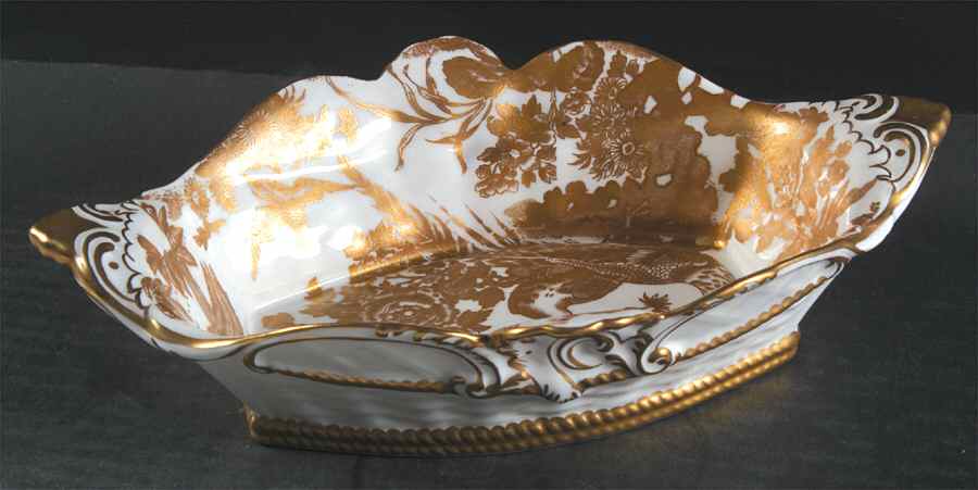 Gold Aves Oval Basket by Royal Crown Derby-1