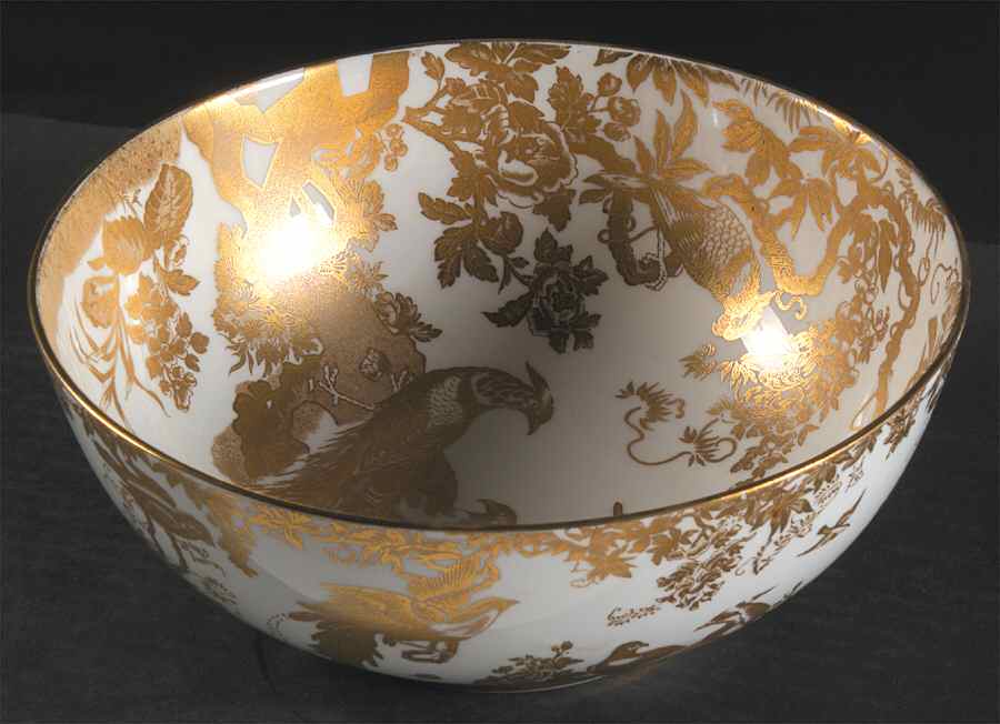 Gold Aves 9" Salad Serving Bowl by Royal Crown Derby-1