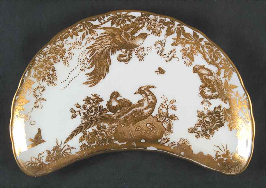 Gold Aves Crescent Salad Plate by Royal Crown Derby-1
