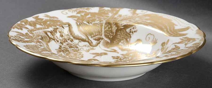 Gold Aves Rim Soup Bowl by Royal Crown Derby-1