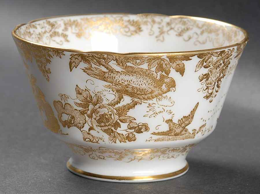 Gold Aves Mini Open Sugar Bowl by Royal Crown Derby-1