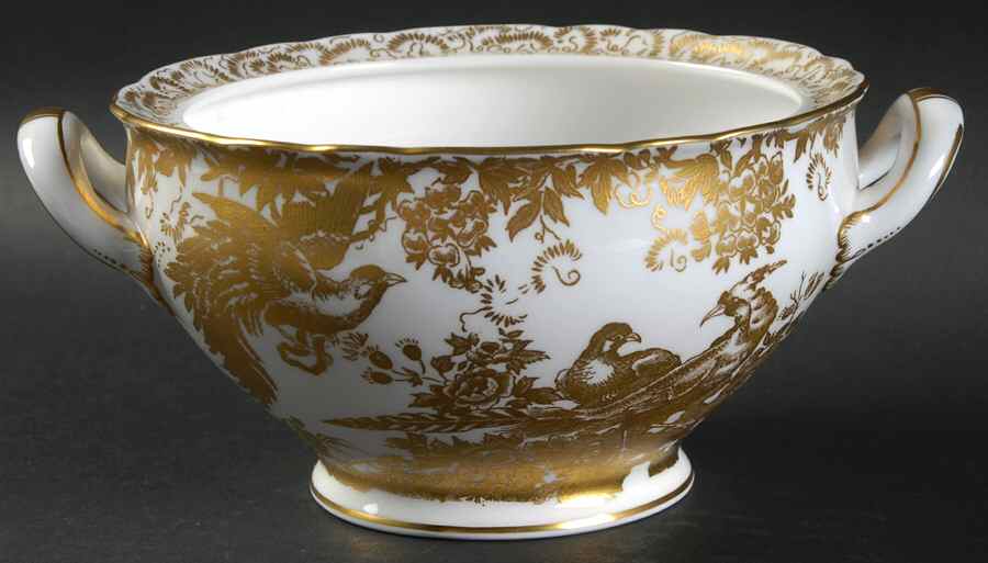Gold Aves Sauce Boat No LId by Royal Crown Derby-1