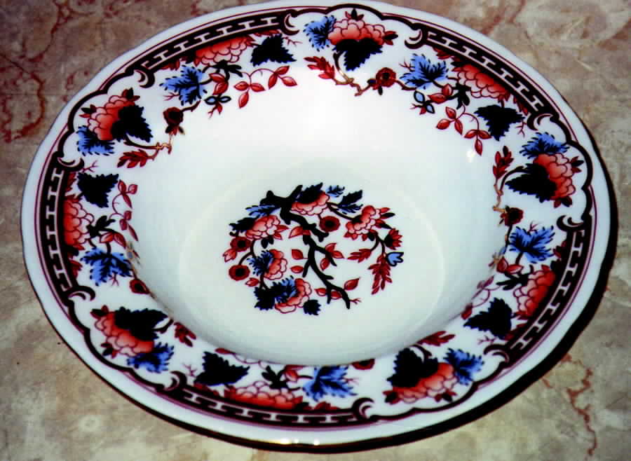 Gold Key Band Rim Soup Bowl by Royal Crown Derby-1