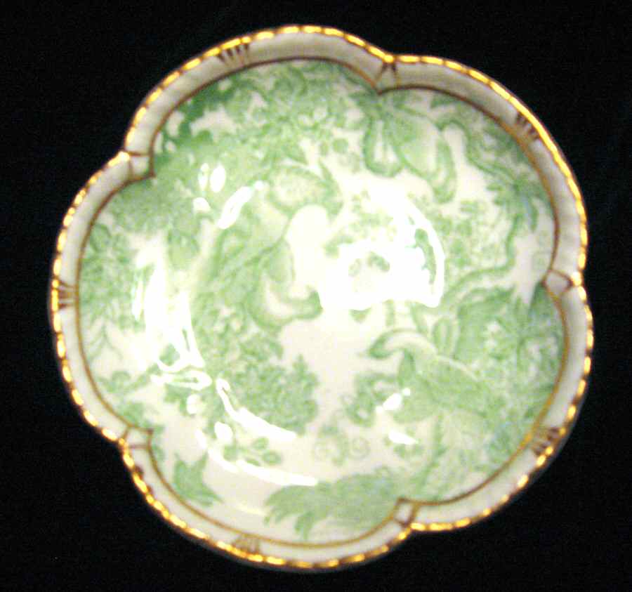 Green Aves Tudor Rose Tray by Royal Crown Derby-1
