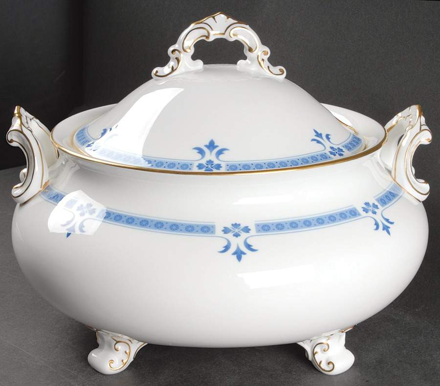 Grenville (Gold Trim) Tureen &  Lid by Royal Crown Derby-1