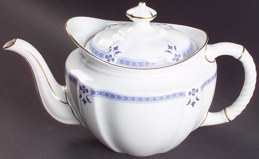 Grenville (Gold Trim) Teapot & Lid by Royal Crown Derby-1