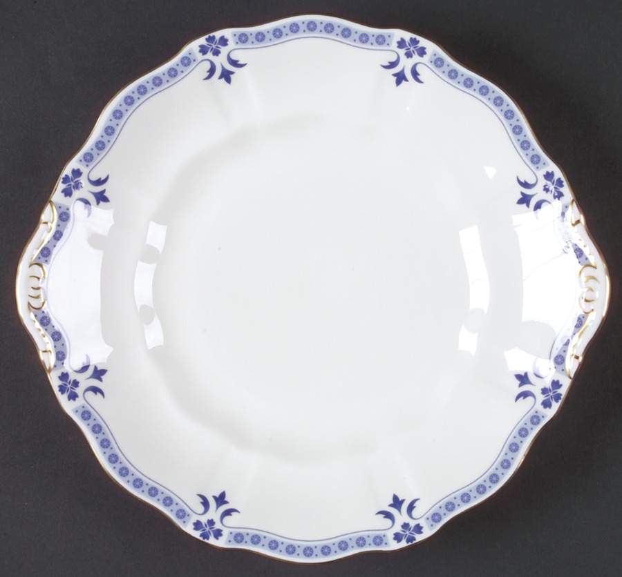 Grenville (Gold Trim) Handled Cake/Pastry Plate by Royal Crown Derby-1