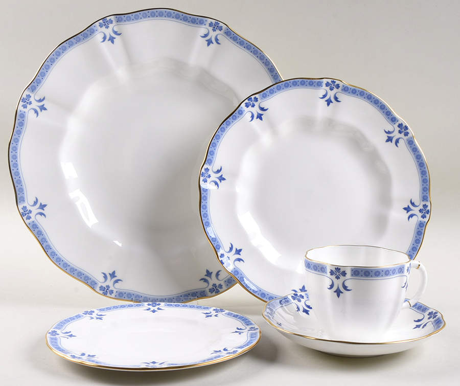 Grenville (Gold Trim) 5 Piece Place Setting by Royal Crown Derby-1