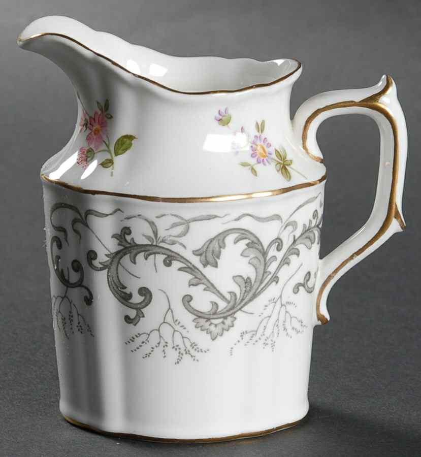 Grey Scroll Creamer by Royal Crown Derby-1