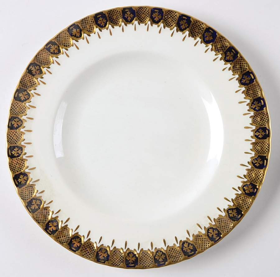 Heraldic Cobalt Blue Salad Plate by Royal Crown Derby-1