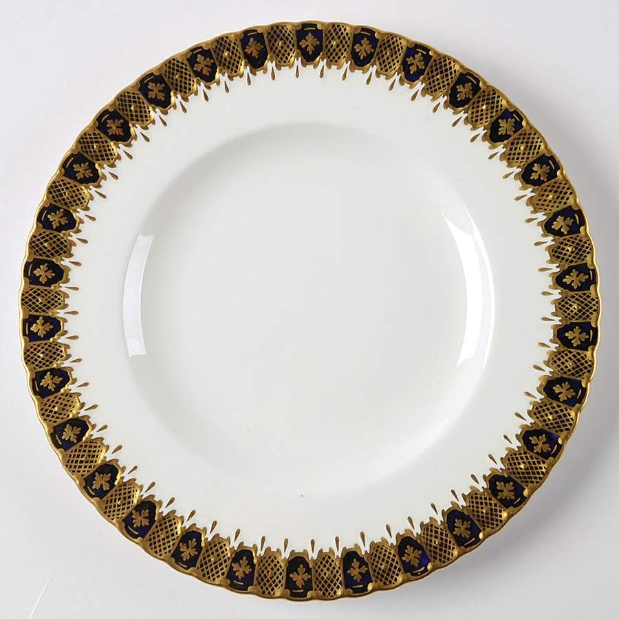 Heraldic Cobalt Blue Luncheon Plate by Royal Crown Derby-1