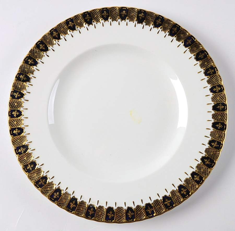 Heraldic Cobalt Blue Dinner Plate by Royal Crown Derby-1
